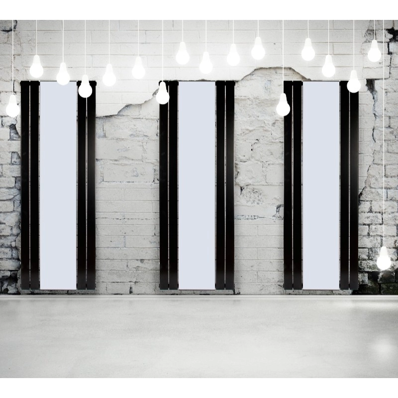 Трубчастий радіатор Betatherm вертикальний Mirror PE 1118/08 RAL9005 М 99 Фото - 1